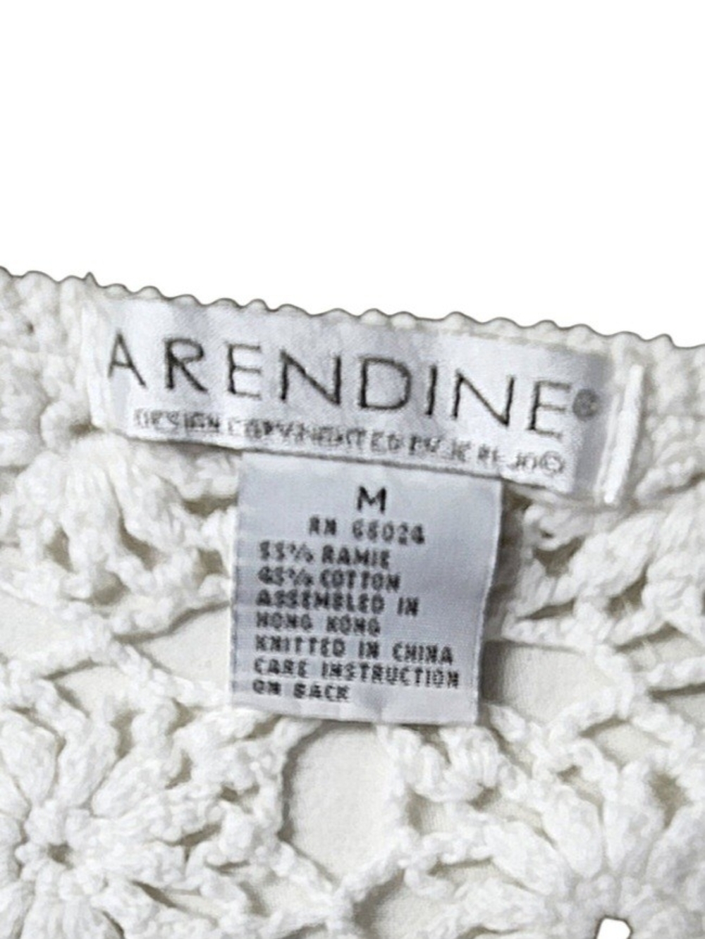 Crochet Cardigan White Sweater Med Boho Open Knit Button Front Cover Up Festival - Picture 10 of 15